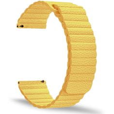 4wrist Átfűzhető óraszíj klasszikus órához - Yellow 20 mm
