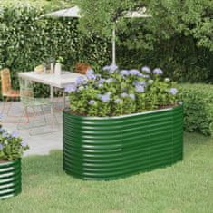 shumee zöld porszórt acél kerti ültetőláda 152 x 80 x 68 cm