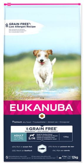 Eukanuba Adult Small & Medium Grain Free OF, 12 kg