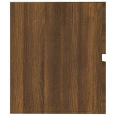 Greatstore barna tölgy színű szerelt fa mosdószekrény 41x38,5x45 cm