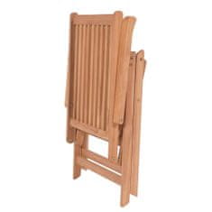 shumee 4 db dönthető tömör tíkfa kerti szék