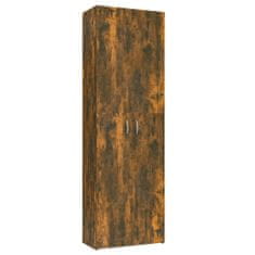Greatstore füstös tölgyszínű szerelt fa irodaszekrény 60 x 32 x 190 cm
