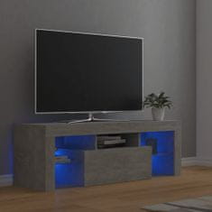 shumee betonszürke TV-szekrény LED-lámpákkal 120 x 35 x 40 cm