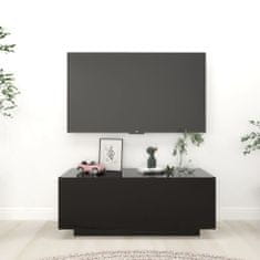 shumee fekete forgácslap TV-szekrény 100 x 35 x 40 cm