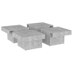 shumee betonszürke forgácslap dohányzóasztal 90 x 90 x 28 cm