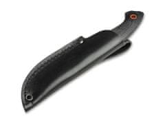 Böker Plus 02BO066 Nessmi Pro kültéri kés 7 cm, fekete színű, Micarta, bőr tokkal