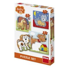 DINO PETS 3-5 baba puzzle készlet