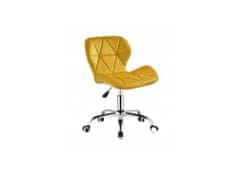ShopJK Irodai szék velúr - mustárszínű