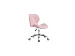 ShopJK Irodai szék eko-bőr, rózsaszínű