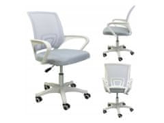 ShopJK Irodai szék ergonomic, szürke - fehér ko03