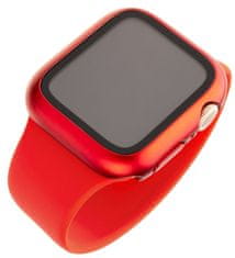 FIXED Pure+ védőtok edzett üveggel Apple Watch készülékhez, 41mm, FIXPUW+-817-RD, piros