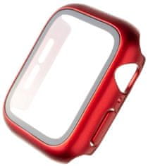 FIXED Pure+ védőtok edzett üveggel Apple Watch készülékhez, 41mm, FIXPUW+-817-RD, piros
