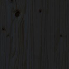 Greatstore fekete tömör fa ágykeret 160 x 200 cm