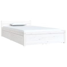 Greatstore fehér ágykeret fiókokkal 100x200 cm