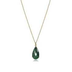Viceroy Gyönyörű aranyozott nyaklánc malachittal Elegant 15111C100-42 (lánc, medál)
