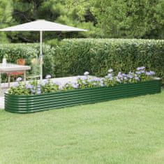 shumee zöld porszórt acél kerti ültetőláda 440x80x36 cm
