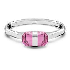 Swarovski Gyönyörű tömör karkötő rózsaszín kristályokkal Lucent 5633628 (Méret L (6 x 5 cm))