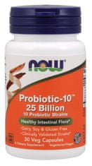 NOW Foods Probiotic-10, probiotikumok, 25 milliárd CFU, 10 törzs, 30 növényi kapszula