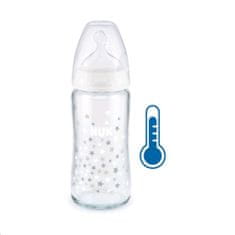 Nuk FC üveg cumisüveg hőmérséklet-szabályozóval 240 ml fehér