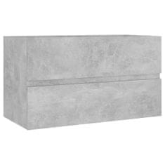 Greatstore betonszürke forgácslap mosdószekrény 80 x 38,5 x 45 cm