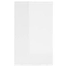 shumee magasfényű fehér forgácslap tálalószekrény 135 x 41 x 75 cm