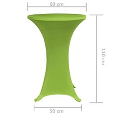 shumee 2 db nyújtható asztalterítő 60 cm Zöld