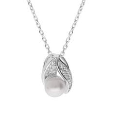 Brilio Silver Elegáns ezüst nyaklánc igazgyönggyel MPD0176B (lánc, medál)Elegáns