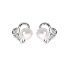 Brilio Silver Romantikus ezüst fülbevaló valódi gyöngyökkel SE05928A