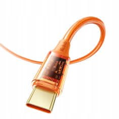 Mcdodo Telefon kábel, erős, szupergyors, USB-C PD kábel, 100W, 1.8m, narancssárga, Mcdodo