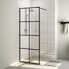shumee fekete zuhanyfal átlátszó ESG üveggel 80 x 195 cm