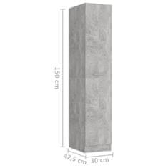 shumee betonszürke forgácslap patikaszekrény 30 x 42,5 x 150 cm