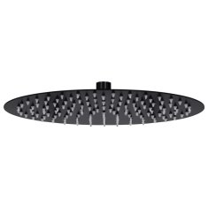 Vidaxl fekete kerek rozsdamentes acél esőztető zuhanyfej 30 cm 147692