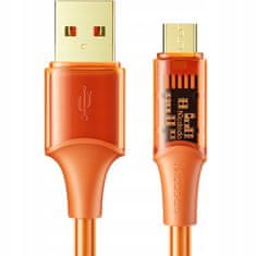Mcdodo Telefon kábel, erős, szupergyors, micro USB, QC 4.0, 3A, 1.8m, narancssárga, Mcdodo