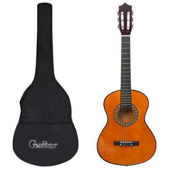 Vidaxl 1/2-es klasszikus gitár kezdőknek és gyereknek tokkal 34" 3055605