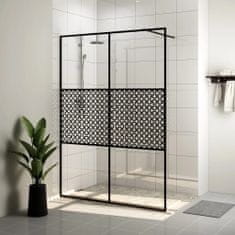 shumee fekete zuhanyfal átlátszó ESG üveggel 140 x 195 cm