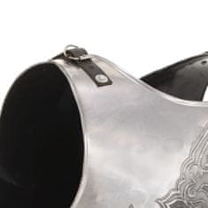 Vidaxl ezüstszínű középkori lovagi acél mellvért LARP másolat 286219