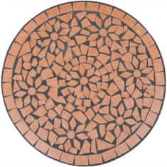 shumee terrakotta mozaik bisztró asztal 60 cm