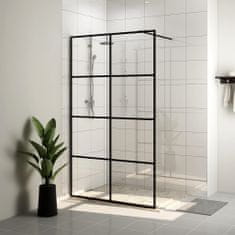 shumee fekete zuhanyfal átlátszó ESG üveggel 140 x 195 cm