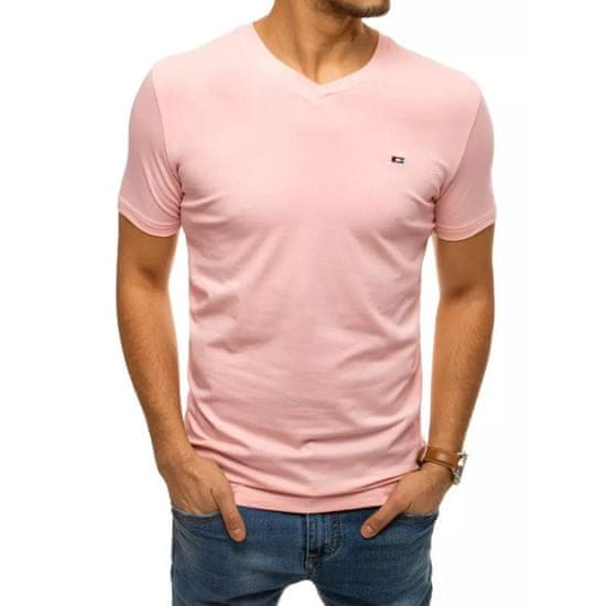 Dstreet Férfi póló nyomtatás nélkül rózsaszín BASIC rx4466