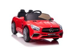 Lean-toys Akkumulátoros autó Mercedes SL65 S piros festett LCD kijelző