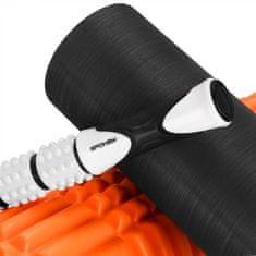 Spokey MIX ROLL Masszázs Fitness görgő 3in1, 45 cm, narancssárga