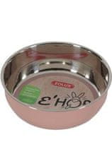 Zolux Rozsdamentes acél tál EHOP rágcsáló 400ml rózsaszín