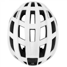 Spokey POINTER PRO Kerékpáros sisak LED villogóval és irányjelzővel, 55-58 cm, fehér