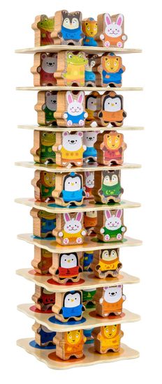 Lucy&Leo 284 Állati torony - fából készült játékkészlet