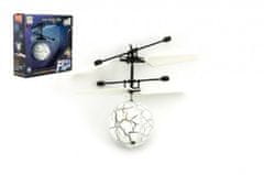 Teddies Helikopter labda színes repülő műanyag 13x11cm kézmozdulatra reagáló labda USB kábellel