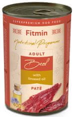 Fitmin Nutrition Program dog tin beef with lindseed oil, 12×400 g