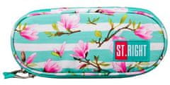ST.RIGHT Iskolai szett kétkamrás hátizsák + tolltartó Flower Magnolia
