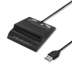 Qoltec Smart ID kártyaolvasó SCR-0636 | USB type C