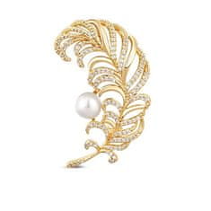 JwL Luxury Pearls Gyönyörű aranyozott bross JL0731
