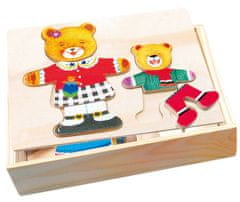 Bino öltöztető puzzle - mackó mackóval